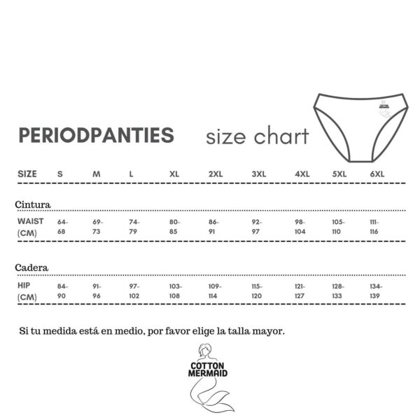 Cotton Mermaid Period panties ENCAJE - Imagen 2