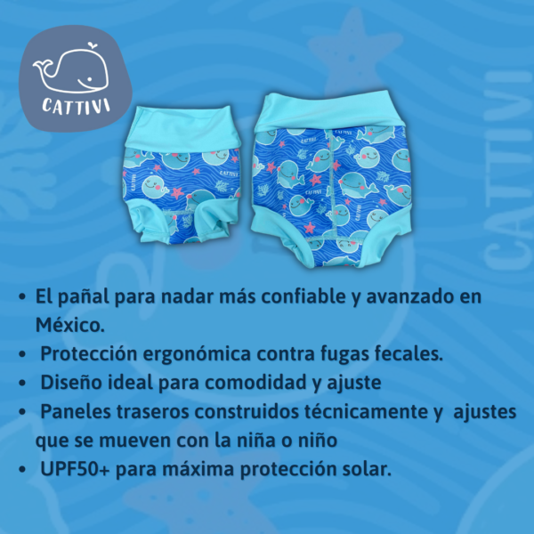 CATTIVI Pañales de natación - Imagen 3