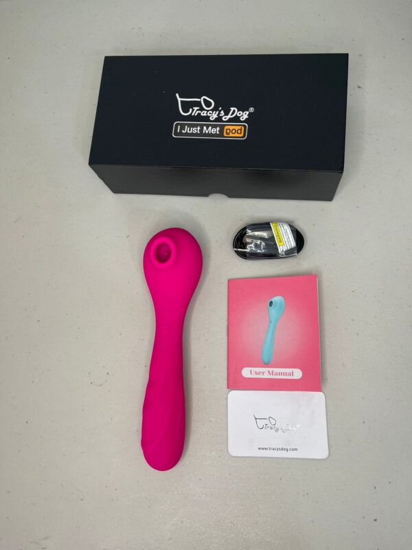 Tracy's dog succionador con lengua y dildo vibrador